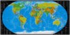 Map of Internet Country Codes - 48-inch x 24-inch
