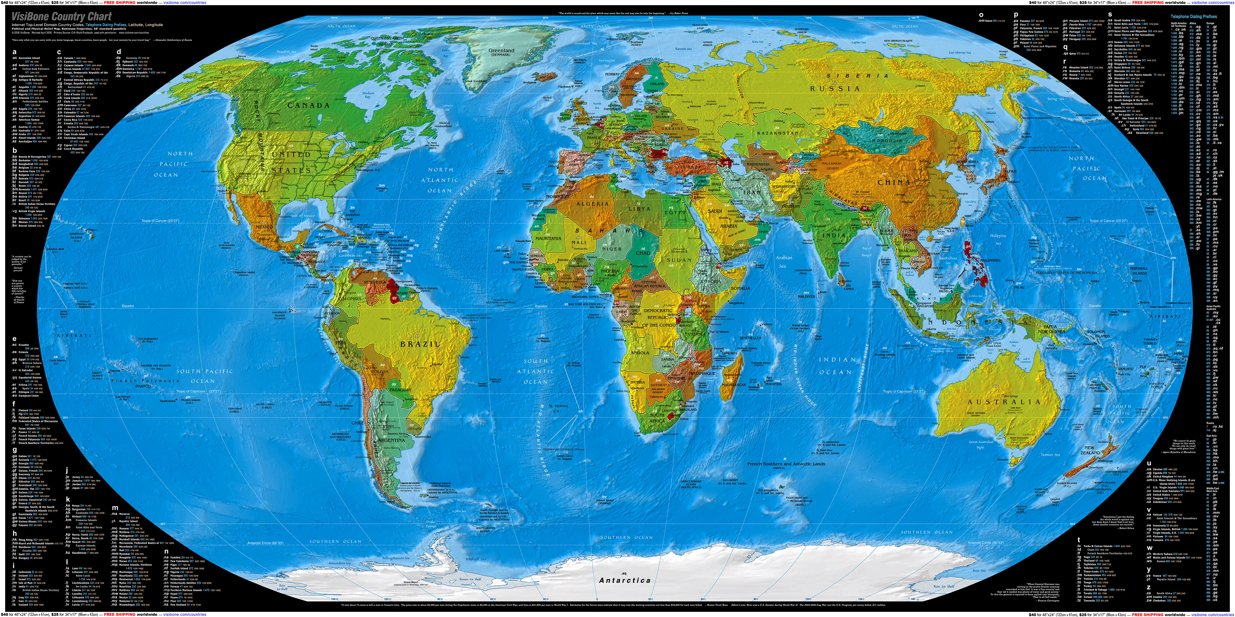 forum mærkning loop Map of Every Country Code Top Level Domain Name Extension – Brilliant Maps