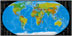 Map of Internet Country Codes - 34-inch x 17-inch
