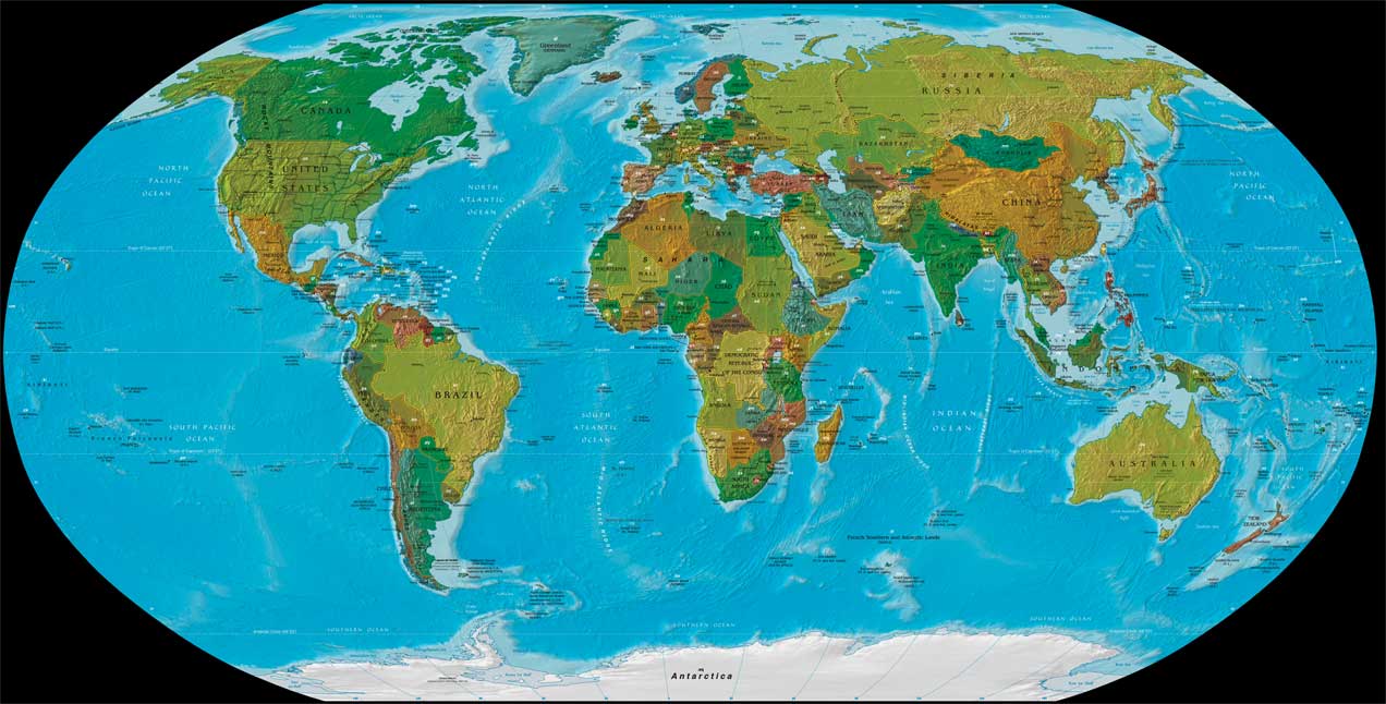 world map countries picture
