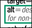Example non-Netscape attribute: <area alt=...>